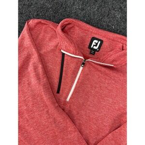 FootJoy Quarter Zip Pullover Men's Medium Red Golf Sweatshirt Delta Dental 22x26